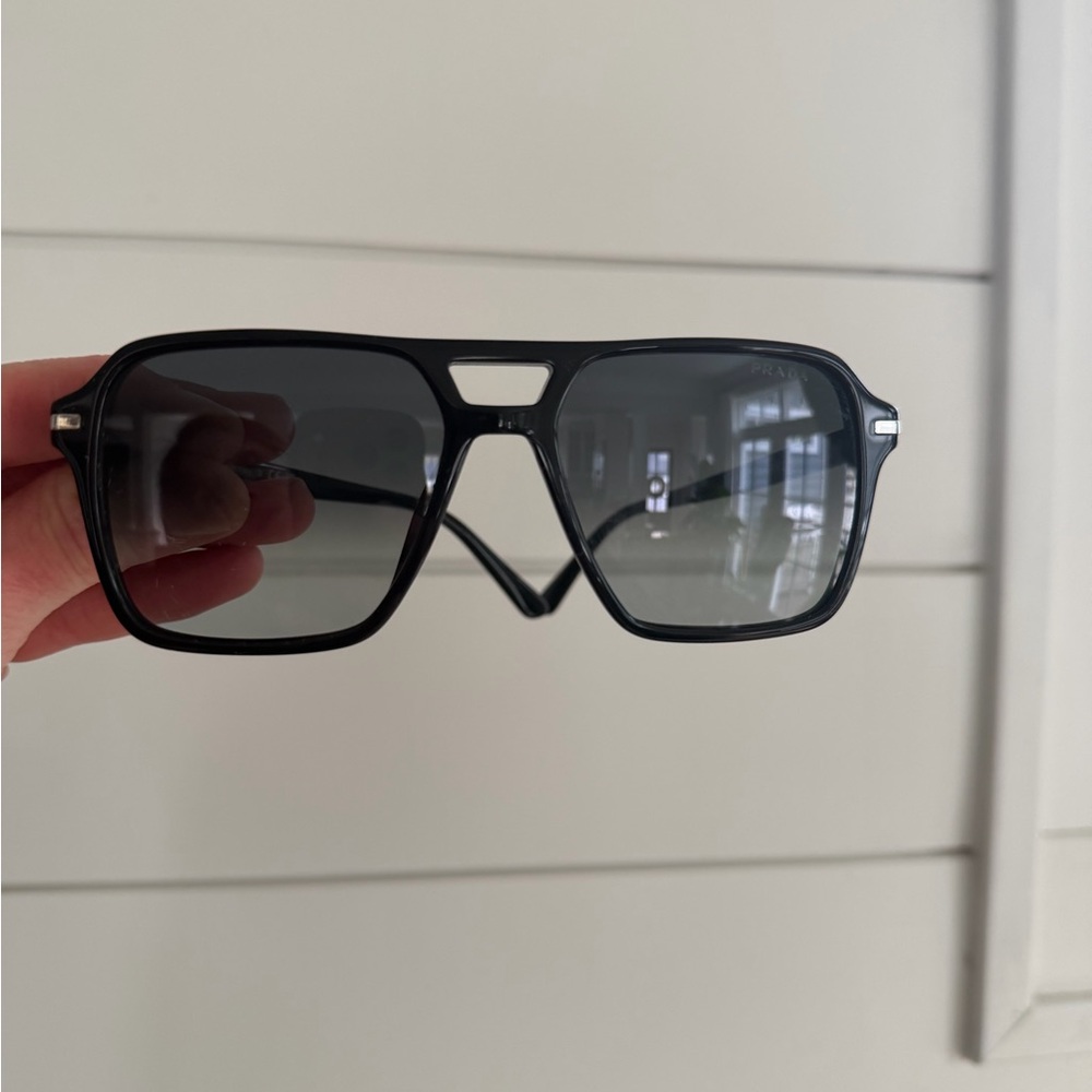 Prada PR 20-YS 5517 Black Sunglasses with Gradient Gray Lenses - Picture 9 of 11